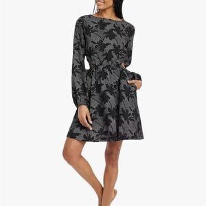 Universal Thread Black and Gray Floral Dress